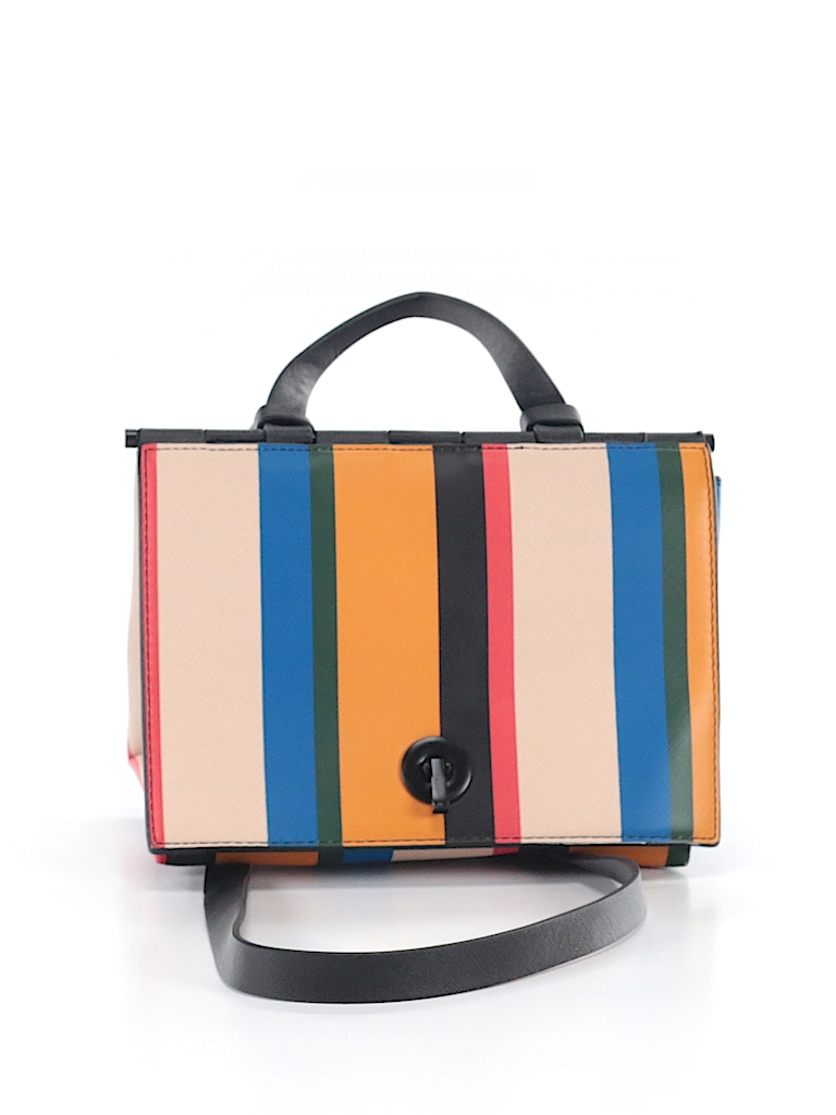 Zara TRF Stripes Blue Crossbody Bag One 