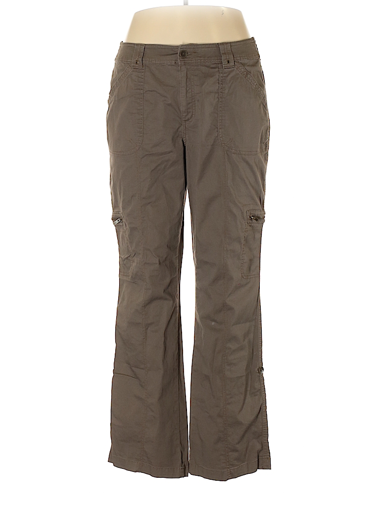 St. John's Bay Solid Brown Cargo Pants Size 16 - 80% off | thredUP