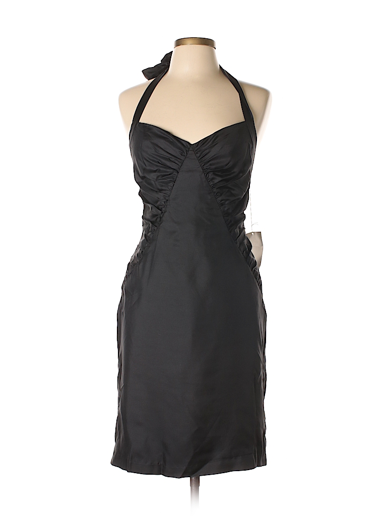 Betsey Johnson 100% Silk Black Cocktail Dress Size 8 - photo 1