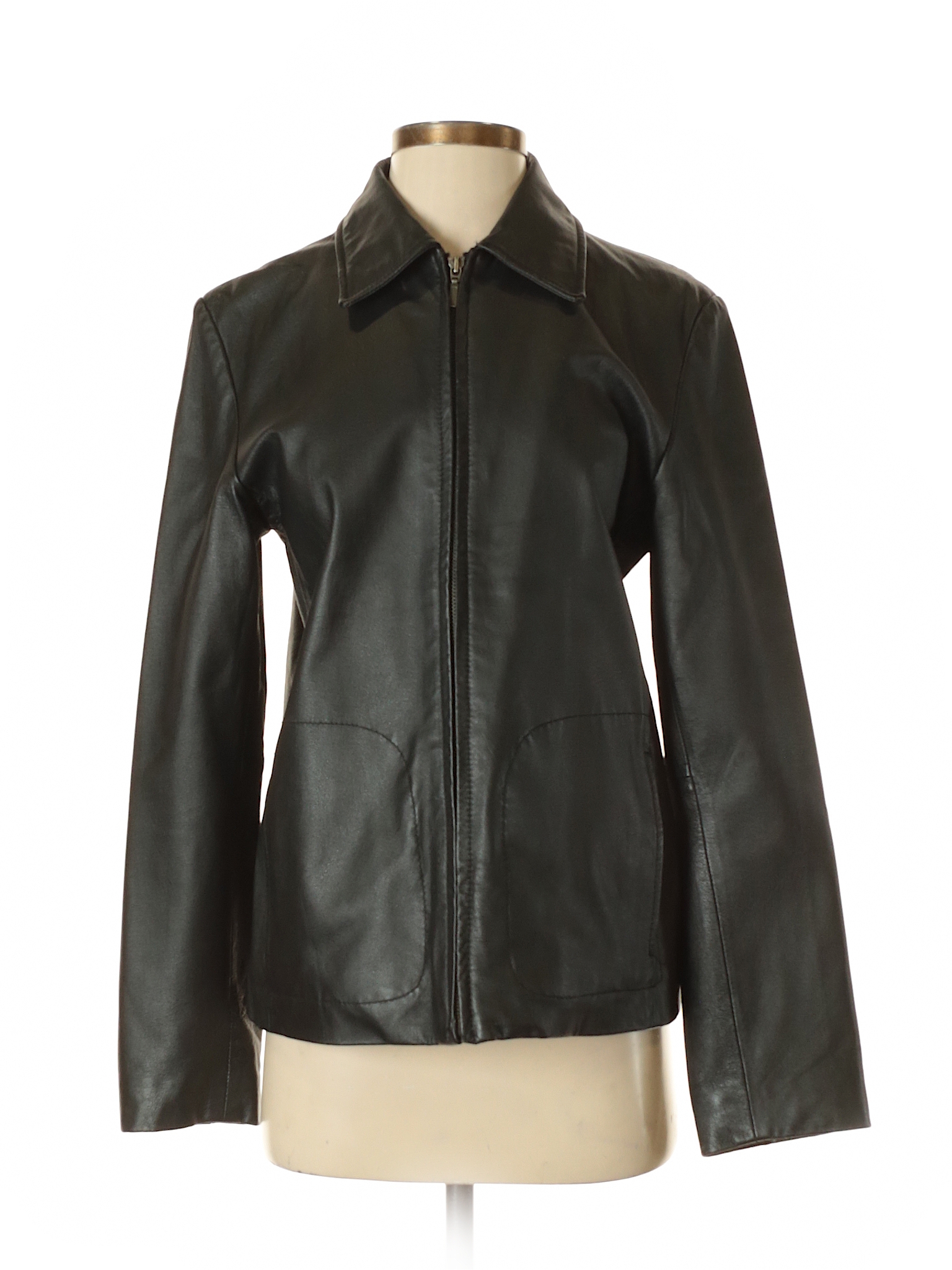 Genuine Sonoma Jean Company 100% Leather Solid Black Leather Jacket Size S  - 75% off | thredUP