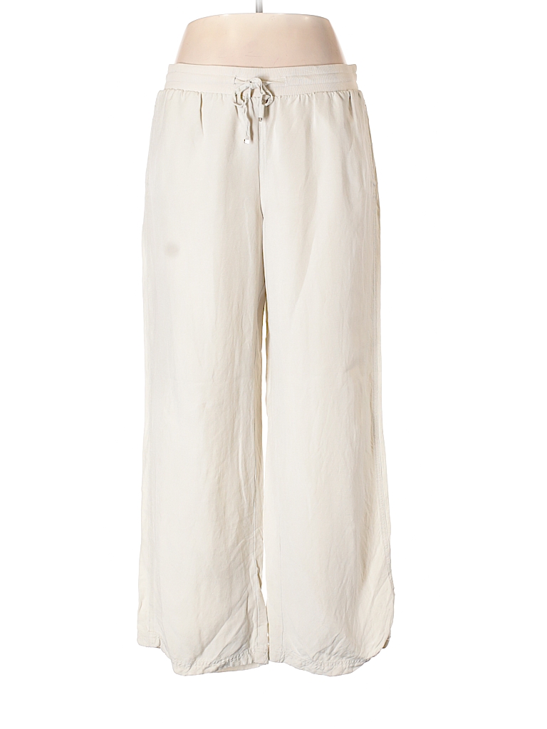 lane bryant white linen pants