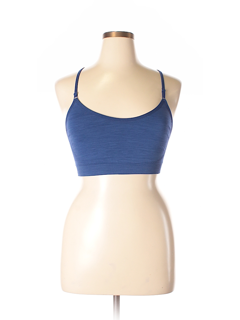 MTA Sport Solid Dark Blue Sports Bra Size XL - 38% off