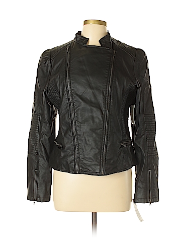 Signature studio outlet faux leather jacket