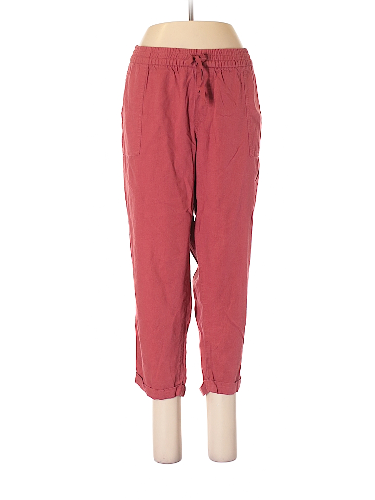 old navy red linen pants