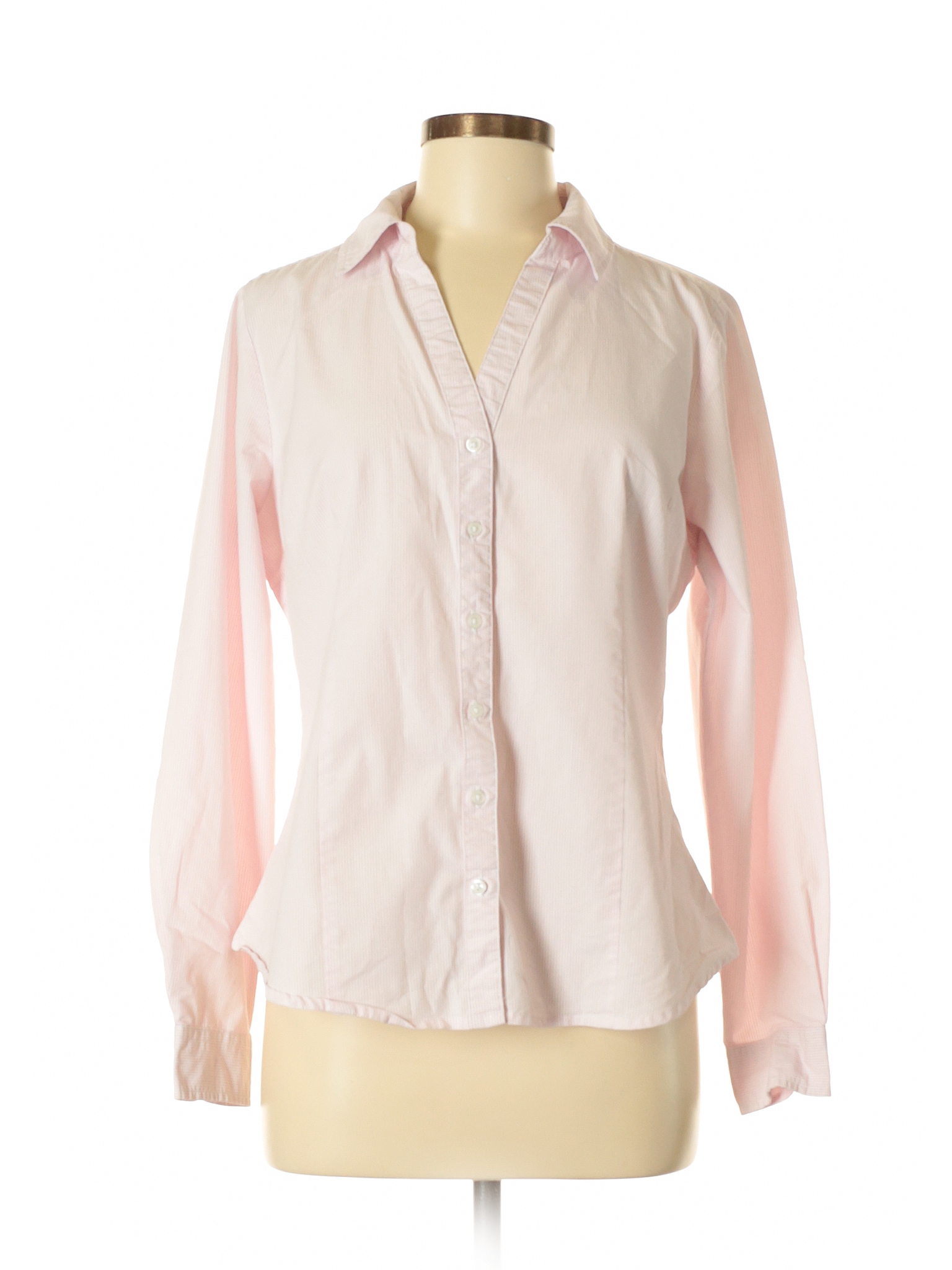 Harve Benard Solid Pink Long Sleeve Button-Down Shirt Size L - 88% off ...