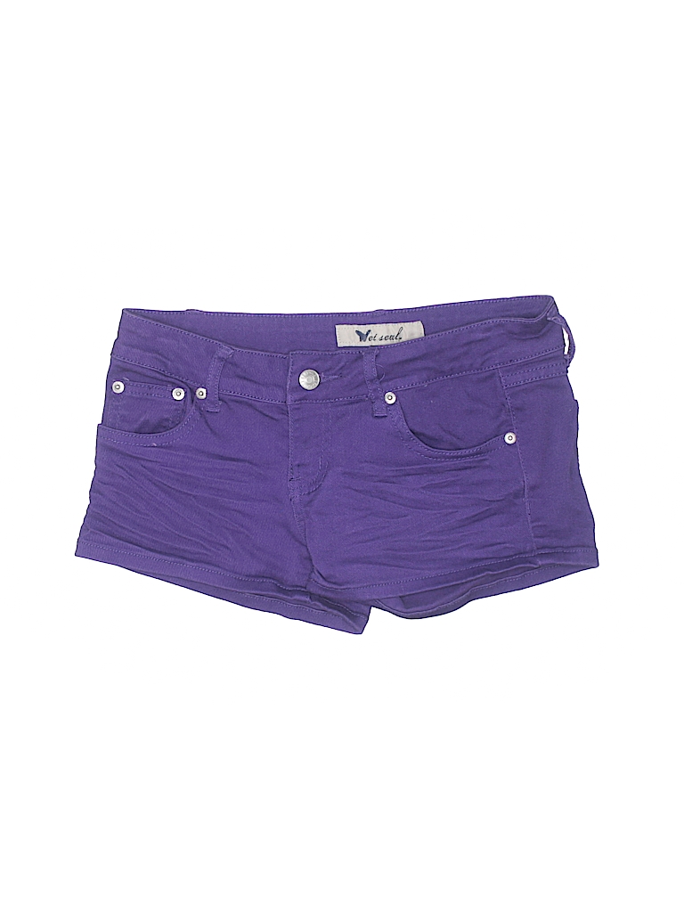 lavender denim shorts