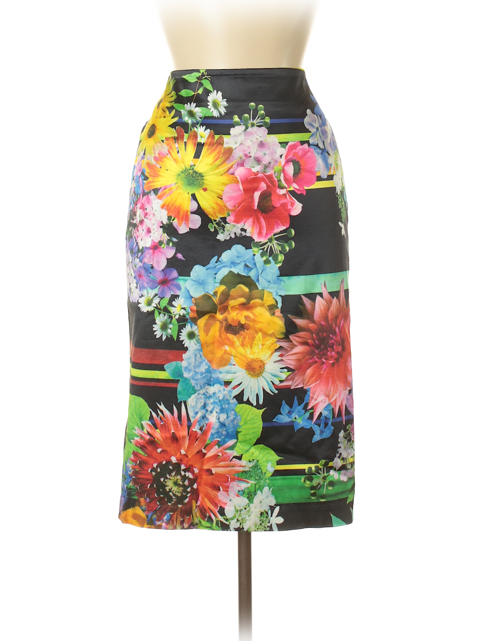 Veronika Maine Floral Black Casual Skirt Size 8 - 87% off | thredUP
