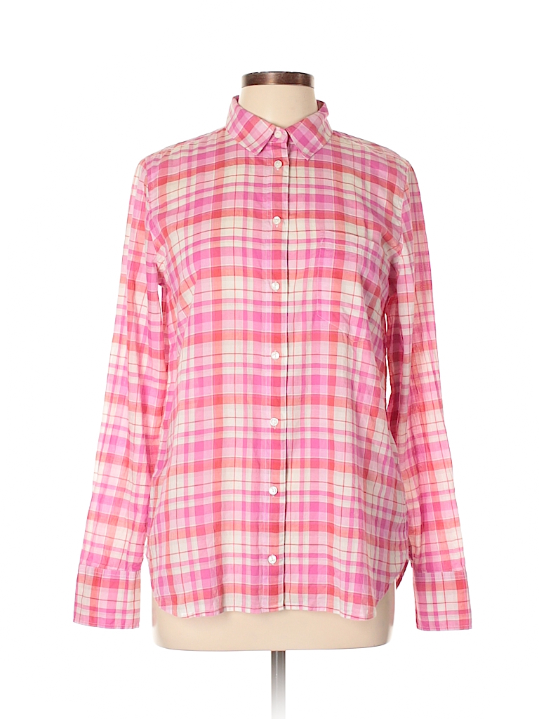 J.Crew Plaid Pink Long Sleeve Button-Down Shirt Size 10 - 70% off | thredUP