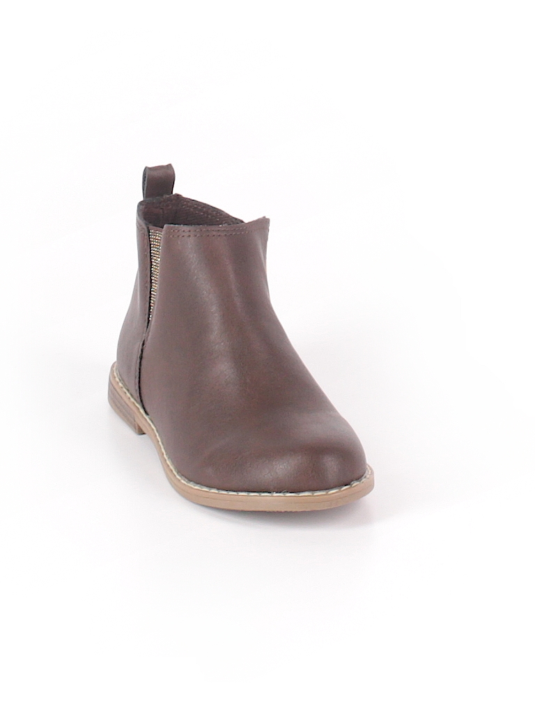 Gap Kids Solid Brown Ankle Boots Size 
