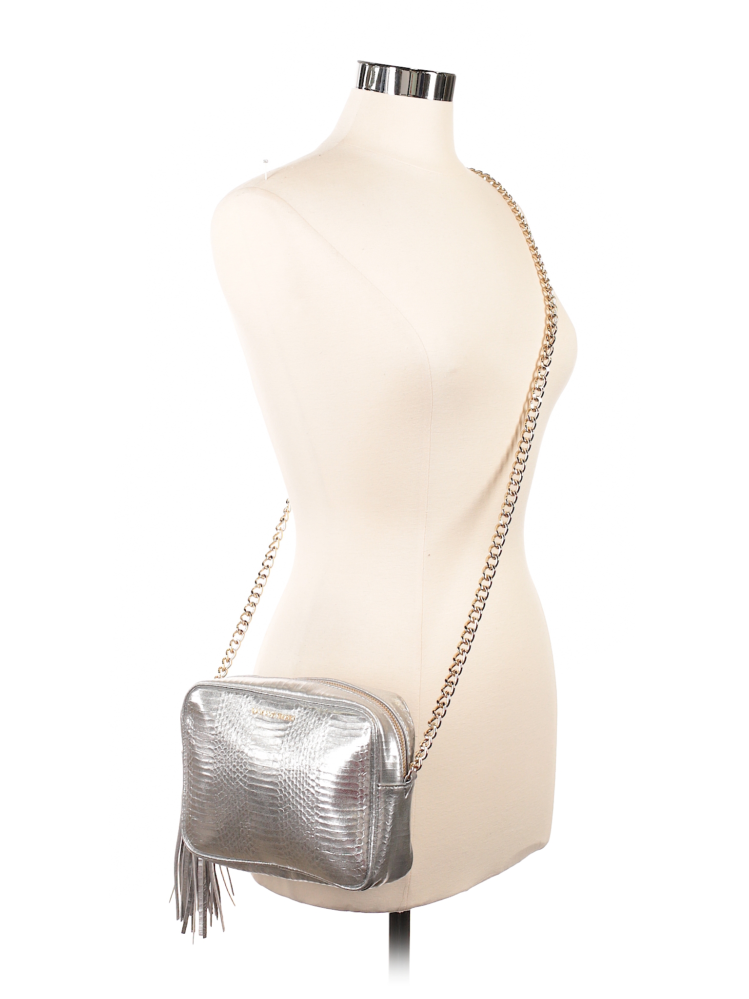 Victoria's Secret Metallic Silver Crossbody Bag One Size - 86% off