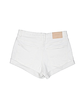 zara white denim shorts
