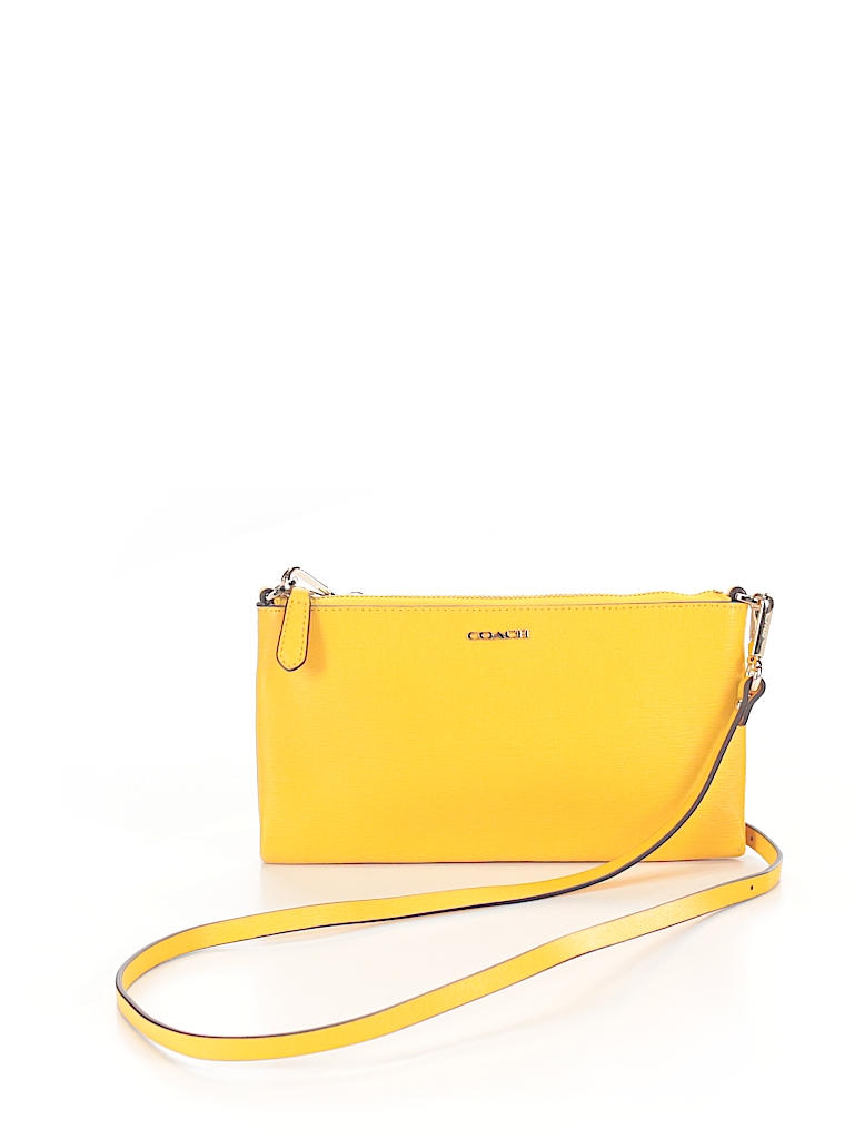 yellow coach crossbody bag