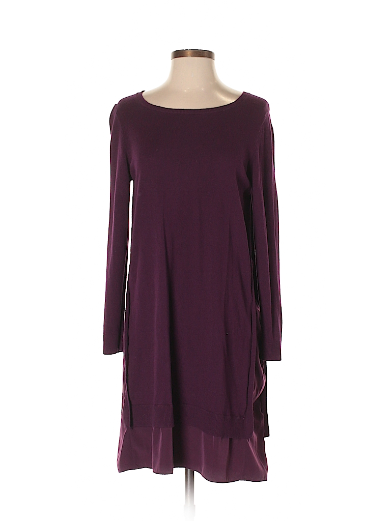 Ann Taylor LOFT Outlet Dark Purple Casual Dress Size M - photo 1