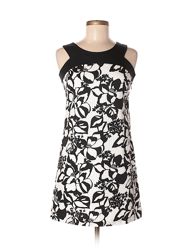 ann taylor loft black and white dress