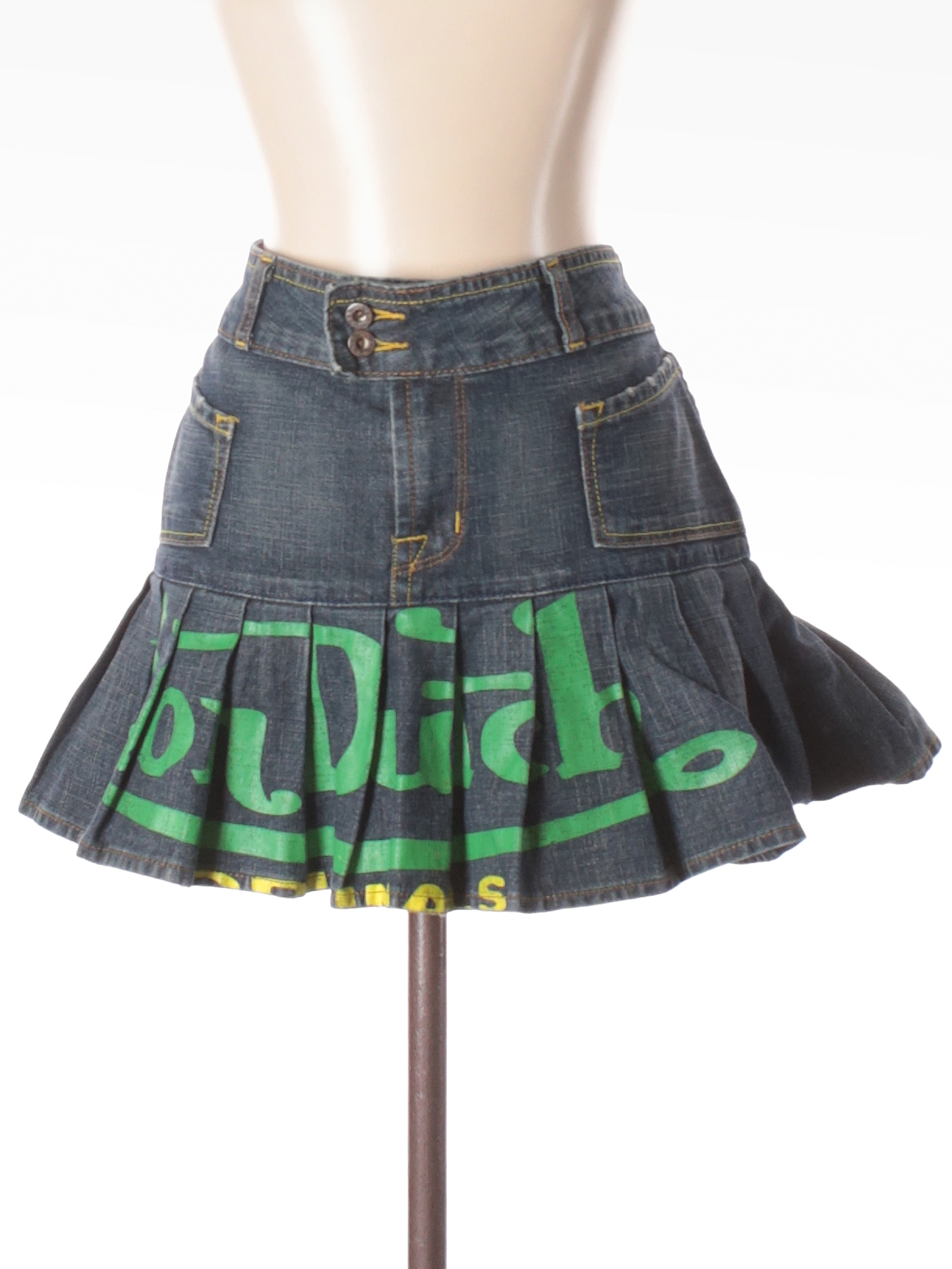 Von Dutch Graphic Dark Blue Denim Skirt Size M - 0% off | thredUP