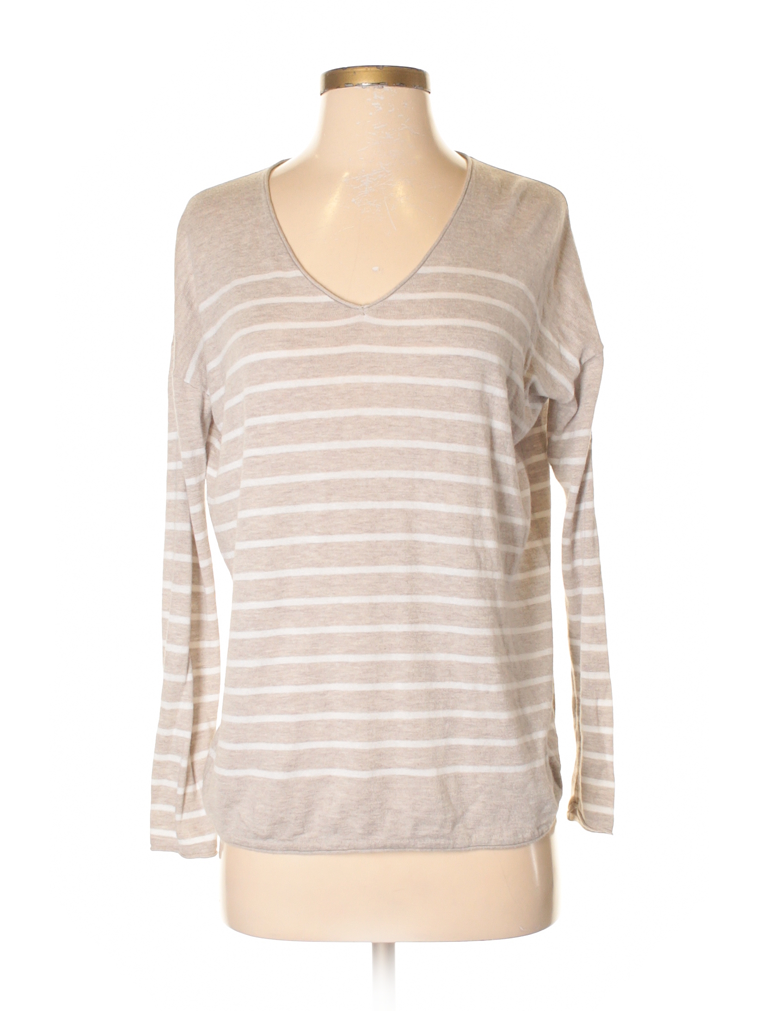 Old Navy Stripes Tan Long Sleeve Top Size S (Petite) - 93% off | thredUP