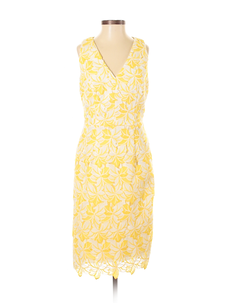 white house black market yellow dress