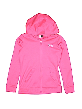 under armour pink zip up hoodie