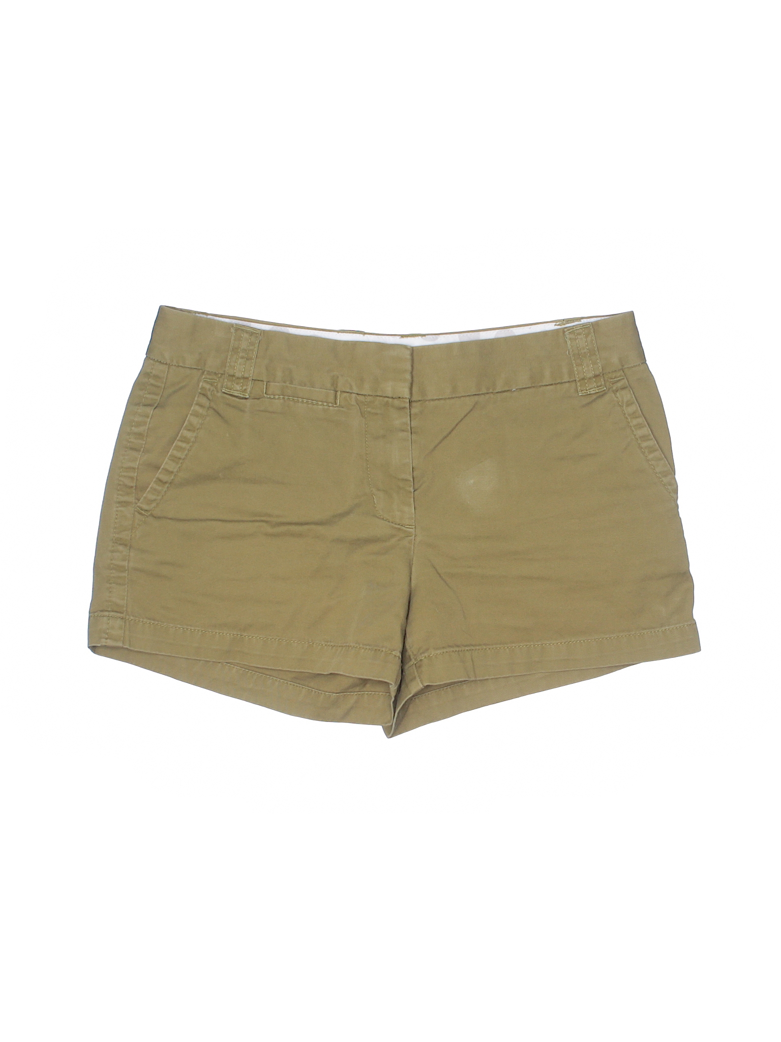 J. Crew 100% Cotton Solid Green Khaki Shorts Size 4 - 95% off | thredUP