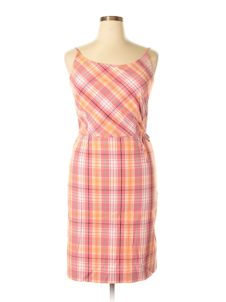 Ann Taylor Plaid Light Pink Casual Dress Size 12 - 79% off | thredUP