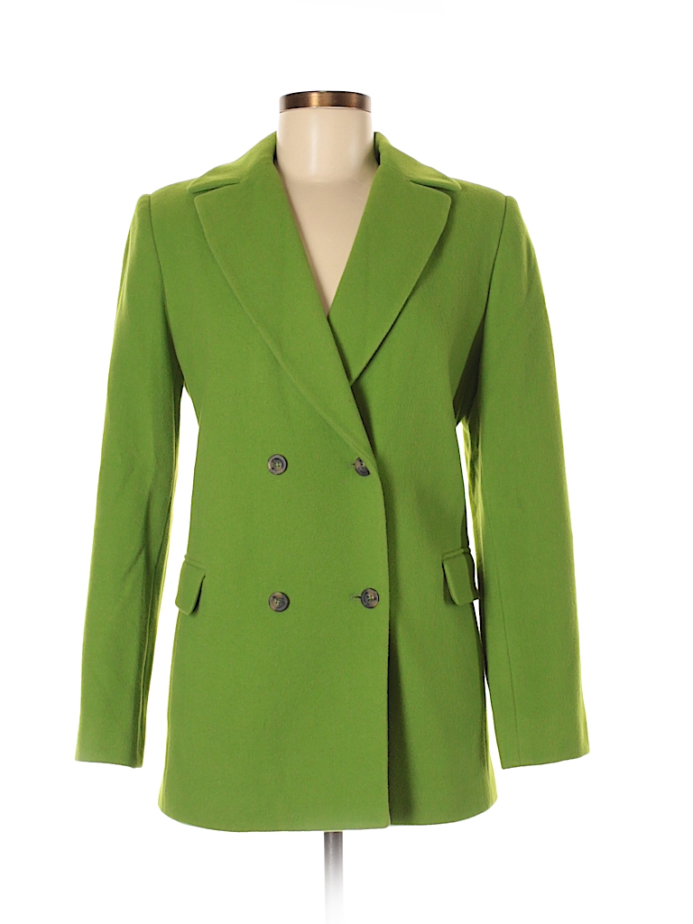Harve Benard by Benard Holtzman Solid Green Wool Coat Size 8 - 91% off ...
