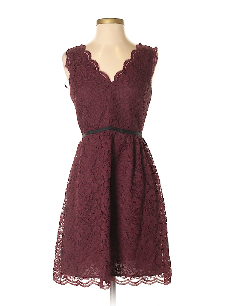 ann taylor burgundy dress