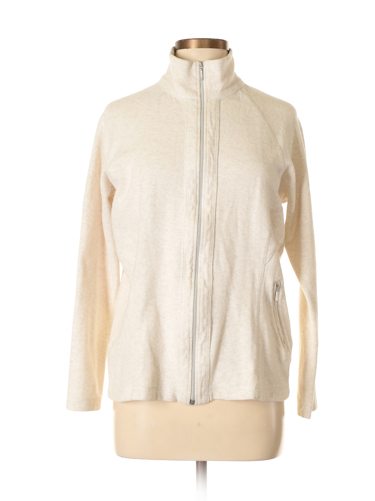 KIRKLAND Signature Solid Tan Track Jacket Size M - 93% off | thredUP