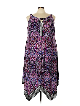 Dark Purple Casual Dress Size 0X (Plus 