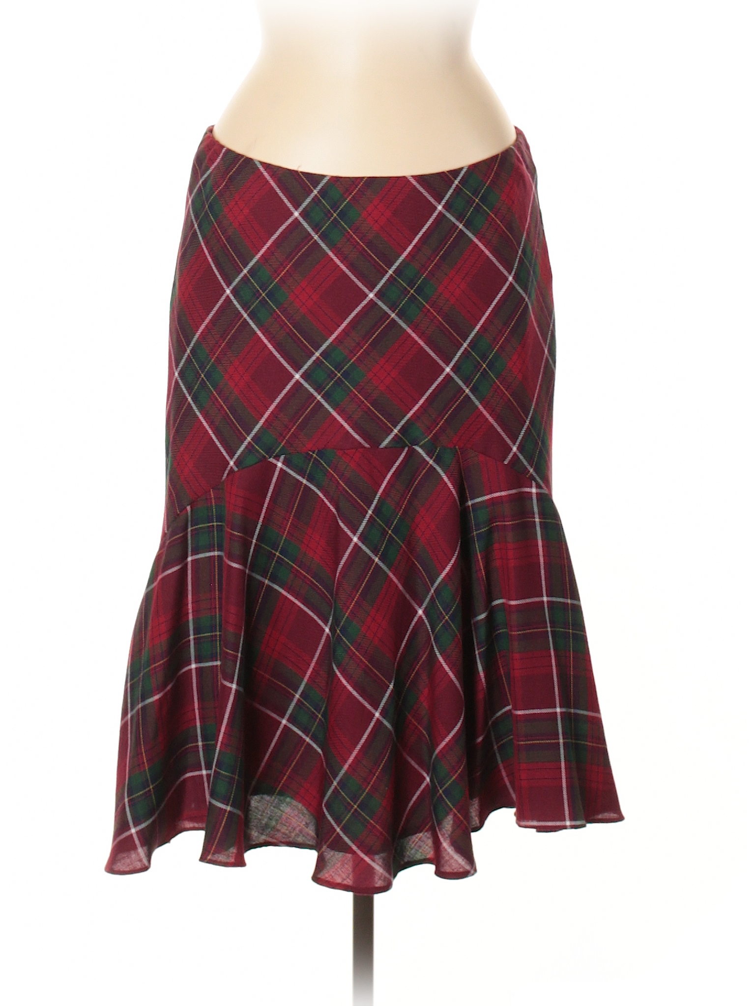 Chaps Plaid Red Casual Skirt Size 8 - 66% off | thredUP