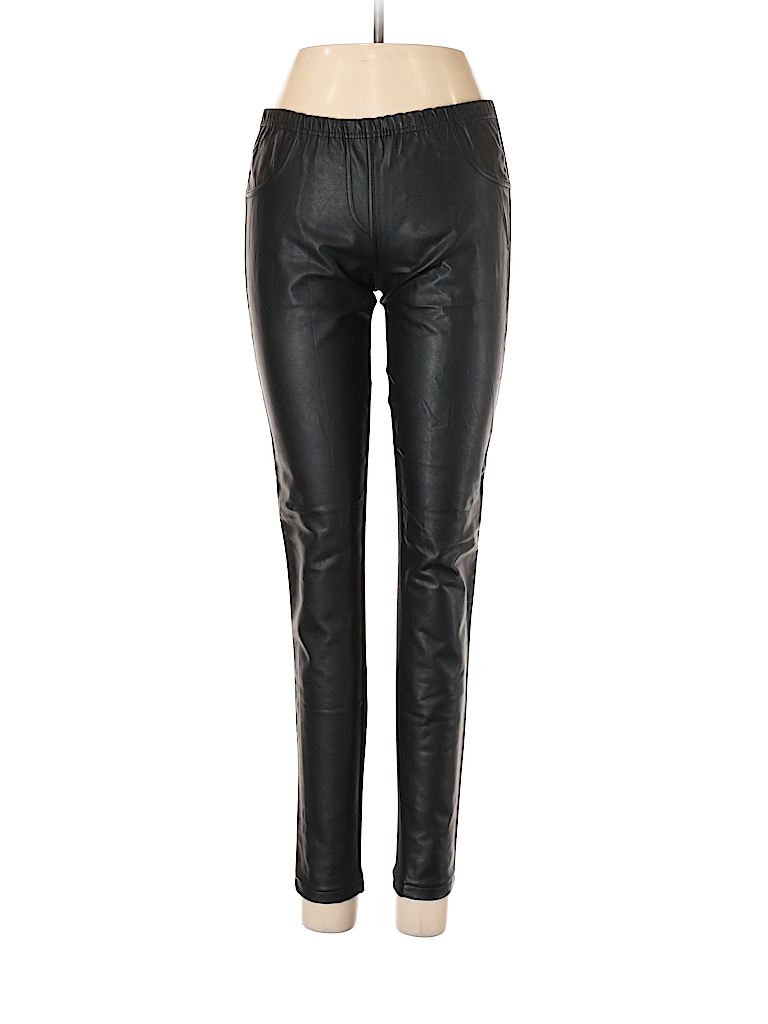 Calzedonia Solid Black Faux Leather Pants Size S - 75% off | thredUP