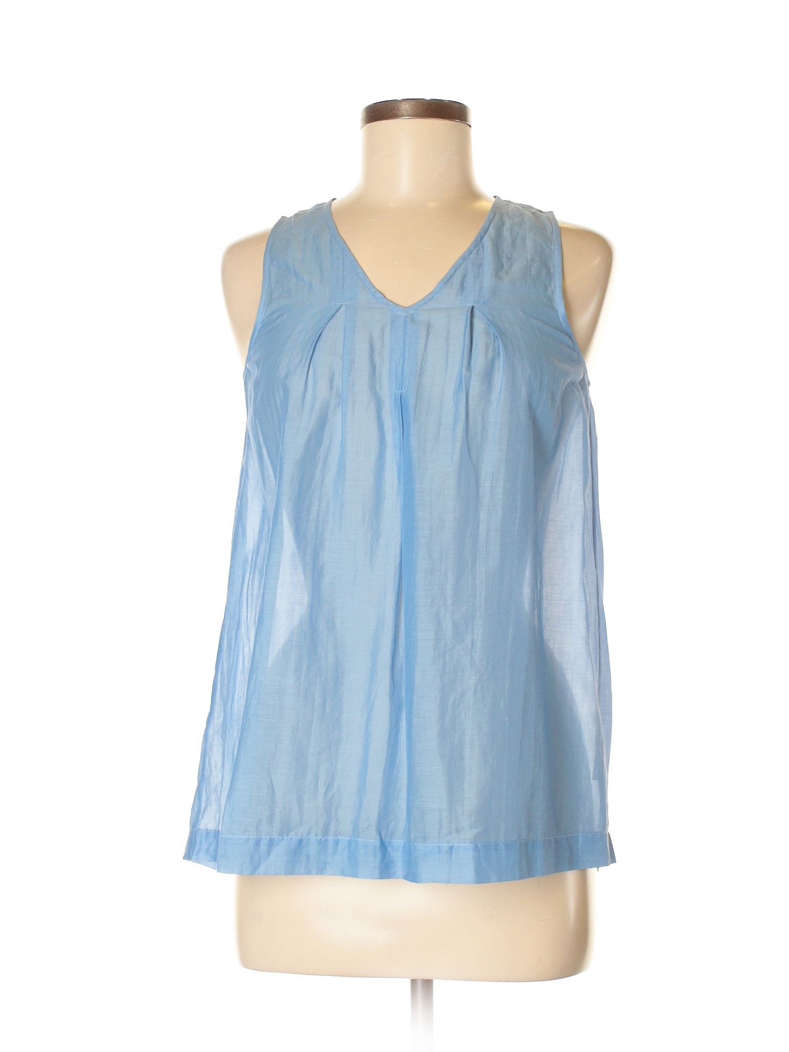 Madewell Solid Blue Sleeveless Blouse Size 6 - 77% off | thredUP