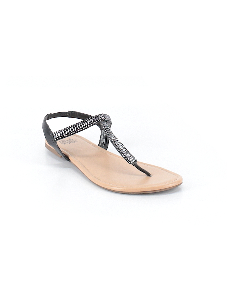 Faded Glory Solid Black Sandals Size 9 - 61% off | thredUP