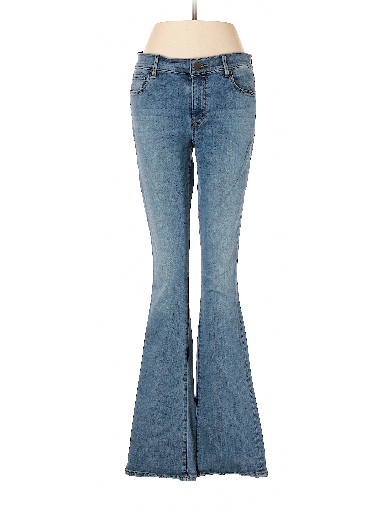 Ann Taylor LOFT Solid Blue Jeans Size 6 - 90% off | thredUP