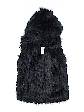 gap black fur vest