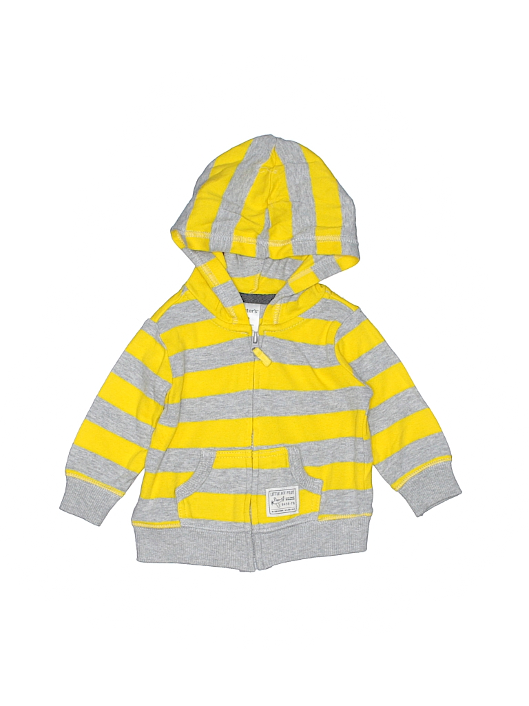Carter's 100% Cotton Yellow Zip Up Hoodie Size 3 mo - photo 1