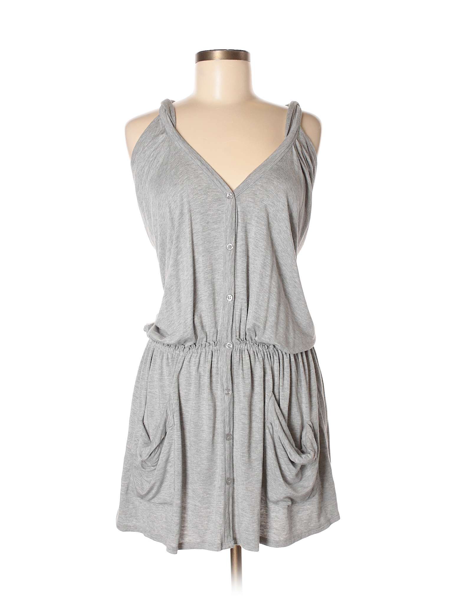 BCBGeneration Solid Gray Casual Dress Size XS - 73% off | thredUP