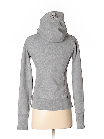 Buy the Lululemon Women's Athletica Light Gray Quilted Pullover Size 8