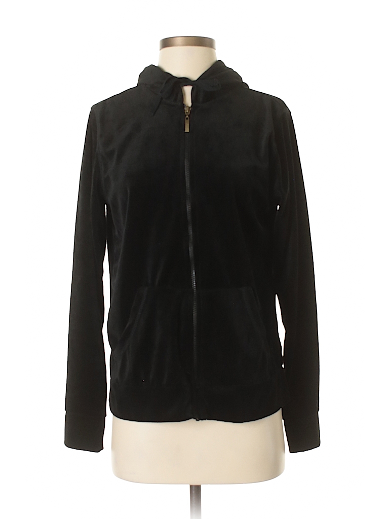 Danskin Now 100% Polyester Solid Black Zip Up Hoodie Size M - 70% off ...