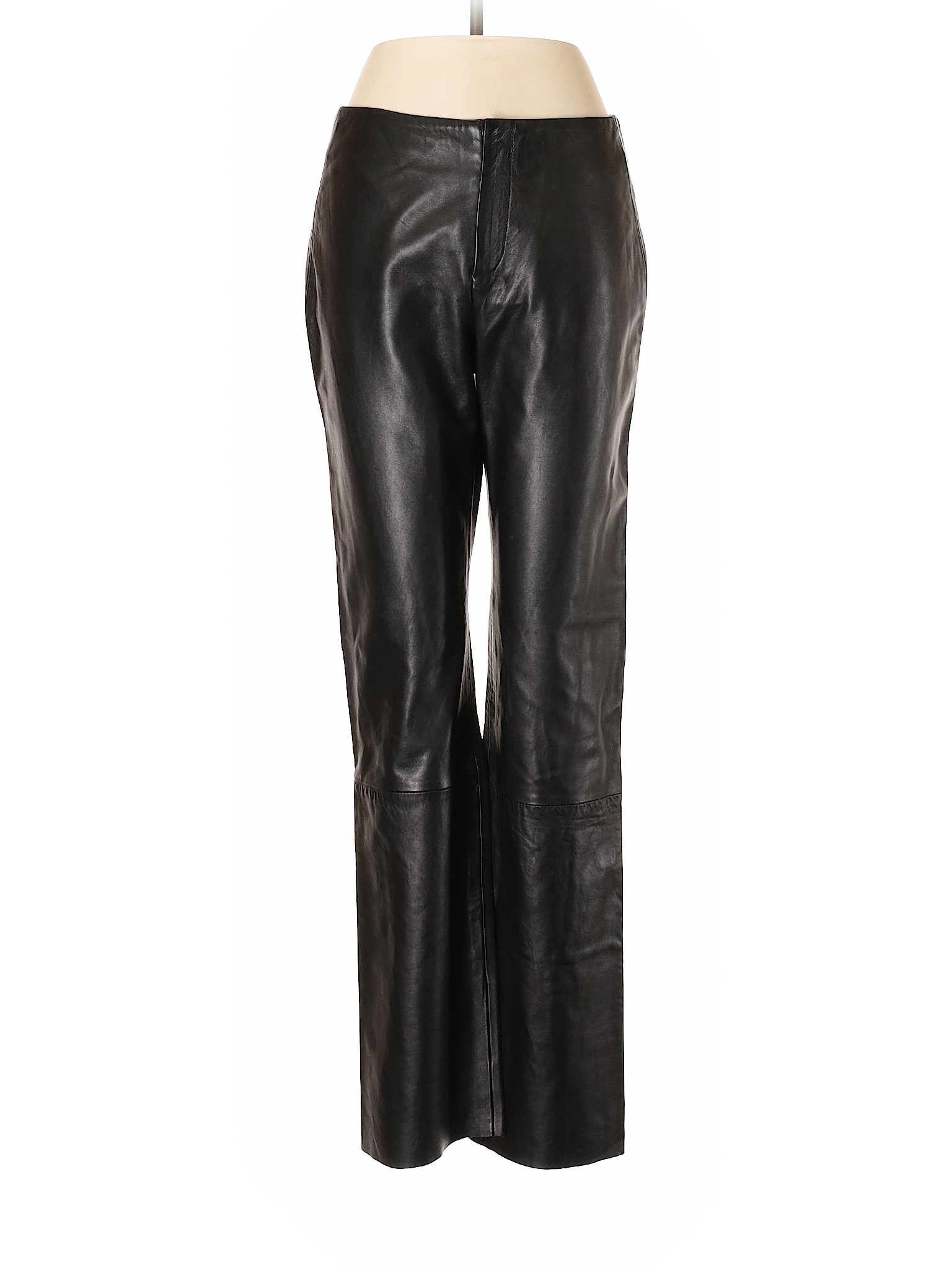 Banana Republic 100% Leather Solid Black Leather Pants Size 2 - 88% off ...