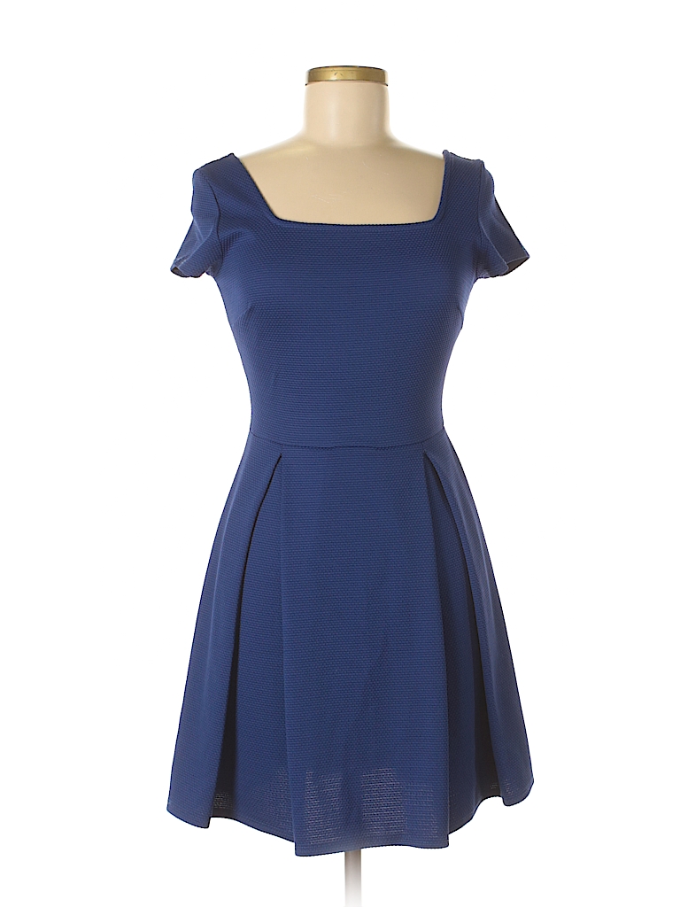 Soprano Solid Blue Casual Dress Size S - 71% off | thredUP