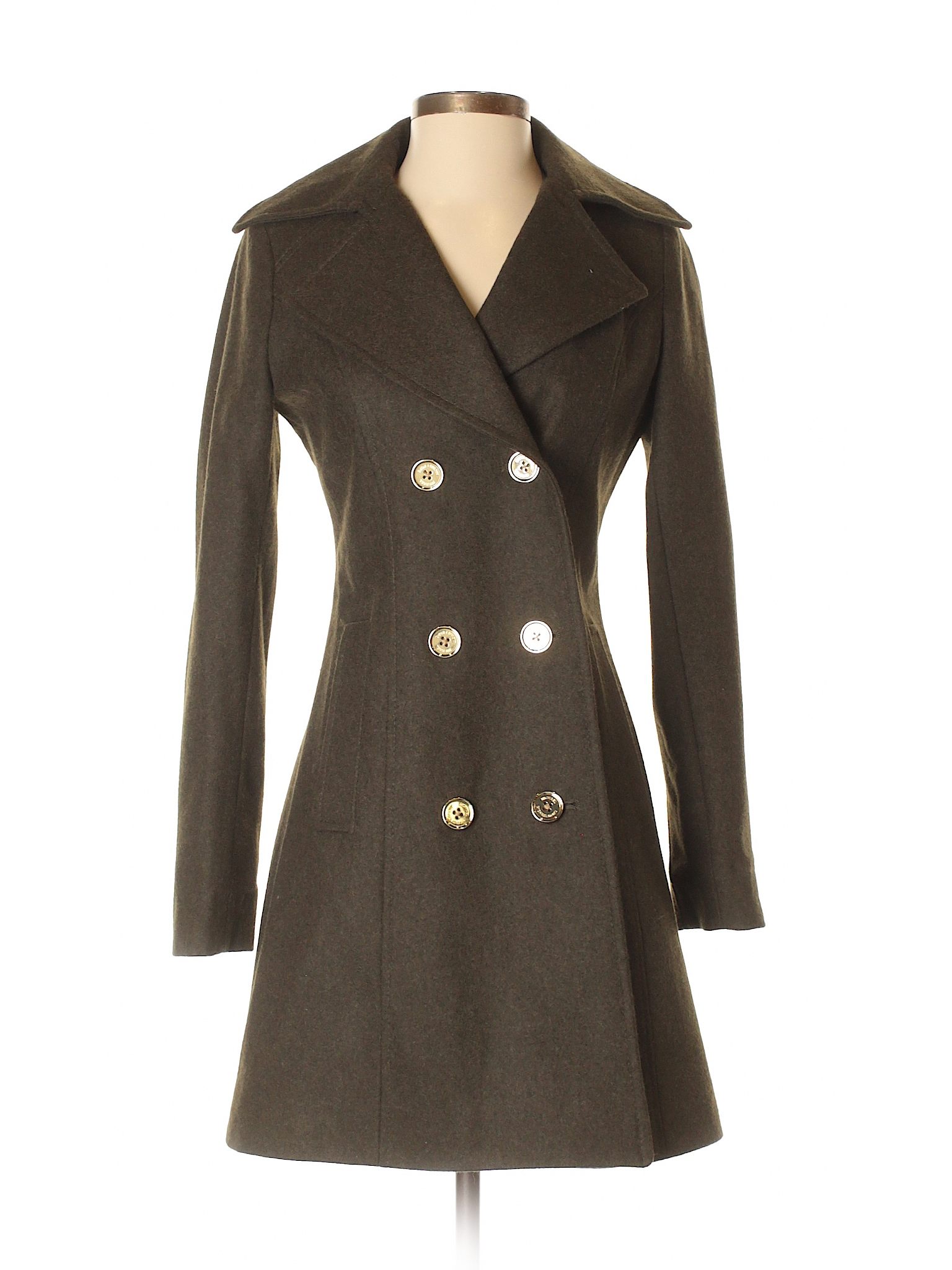 Michael Michael Kors Solid Wild Willow Wool Coat Size Xxs 75 Off