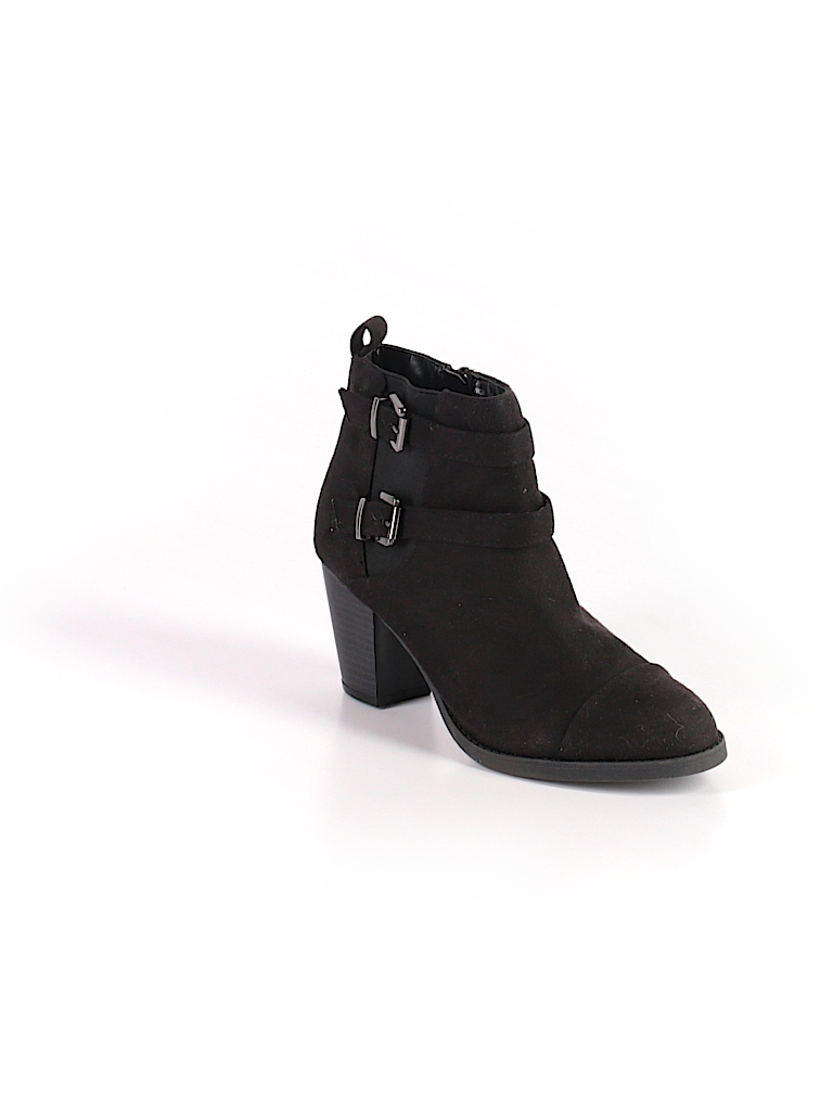 Charlotte Russe Solid Black Ankle Boots 