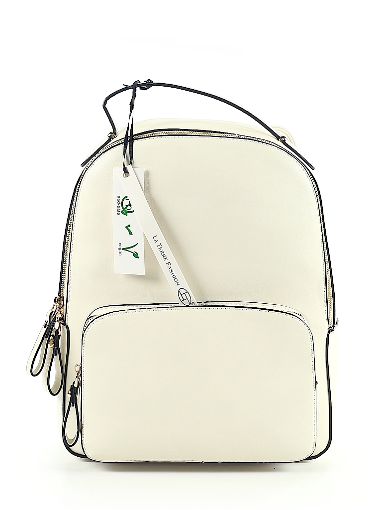 LA TERRE FASHION Solid Ivory Backpack One Size - 70% off | thredUP
