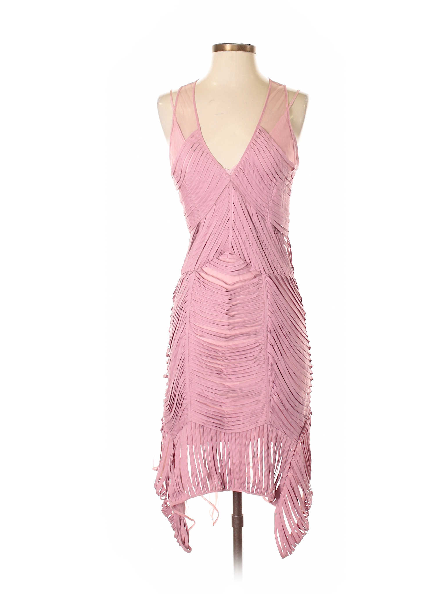 Sachin + Babi for Ankasa 100% Silk Solid Light Pink Cocktail Dress Size ...