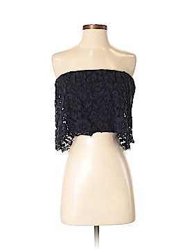 zara navy lace top