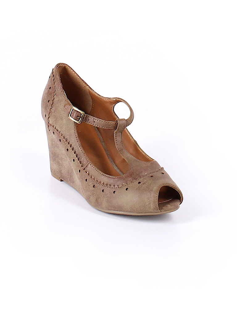 Nicole Solid Brown Wedges Size 8 1/2 