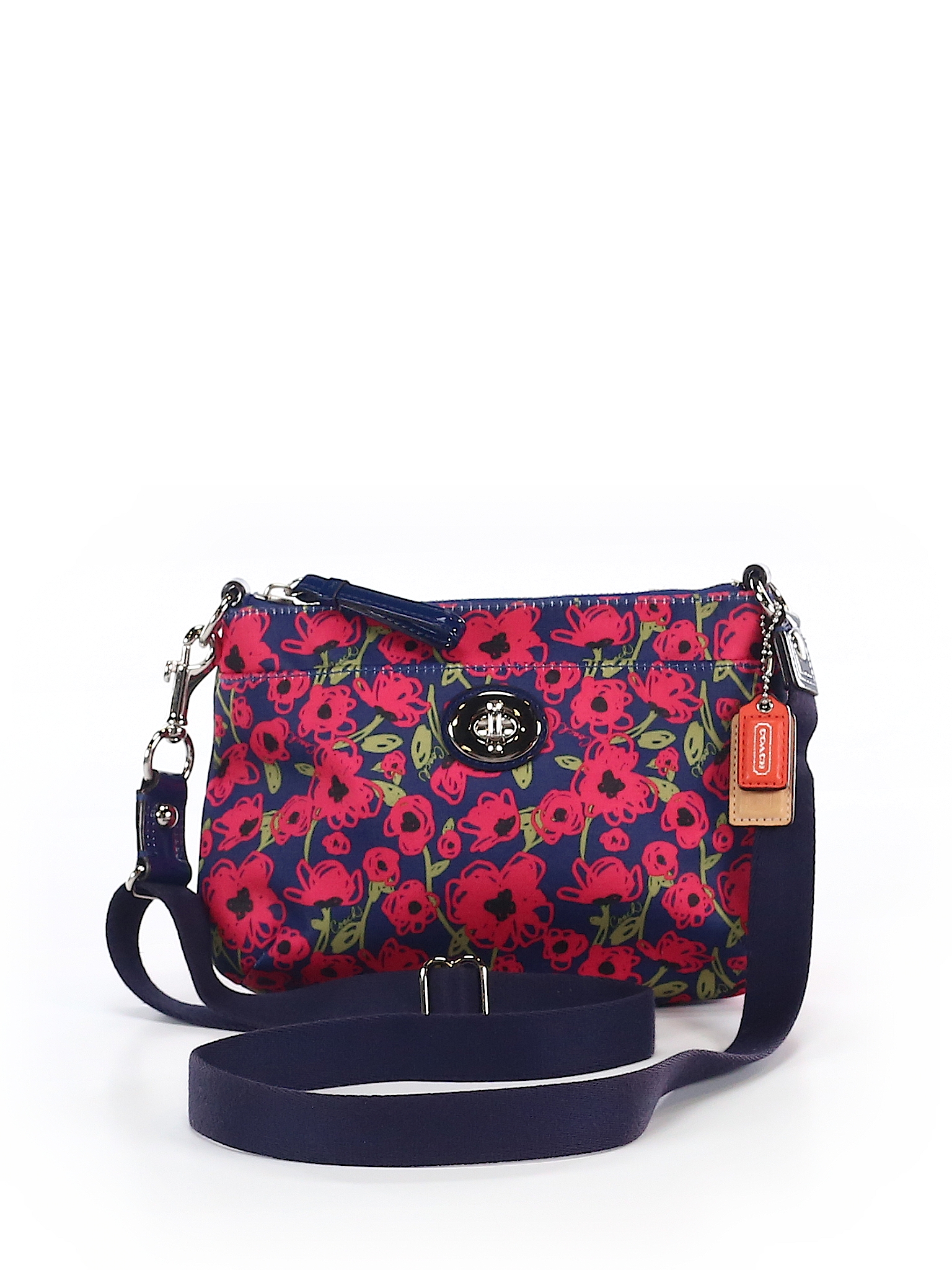 navy coach crossbody