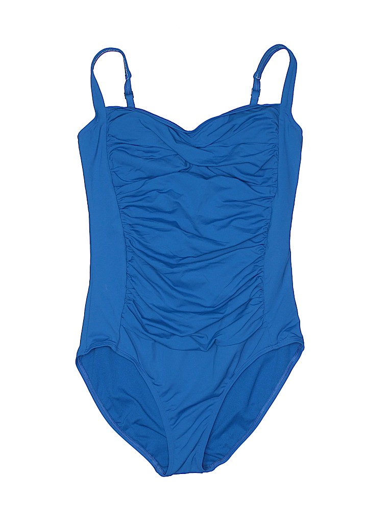 Marks Spencer Solid Dark Blue One Piece Swimsuit Size 12 Uk 75 Off Thredup