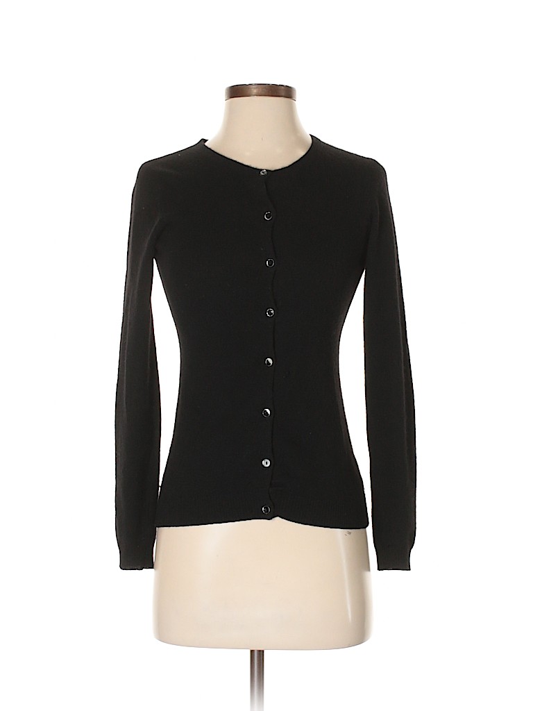 Barneys New York 100% Cashmere Solid Black Cashmere Cardigan Size XS ...