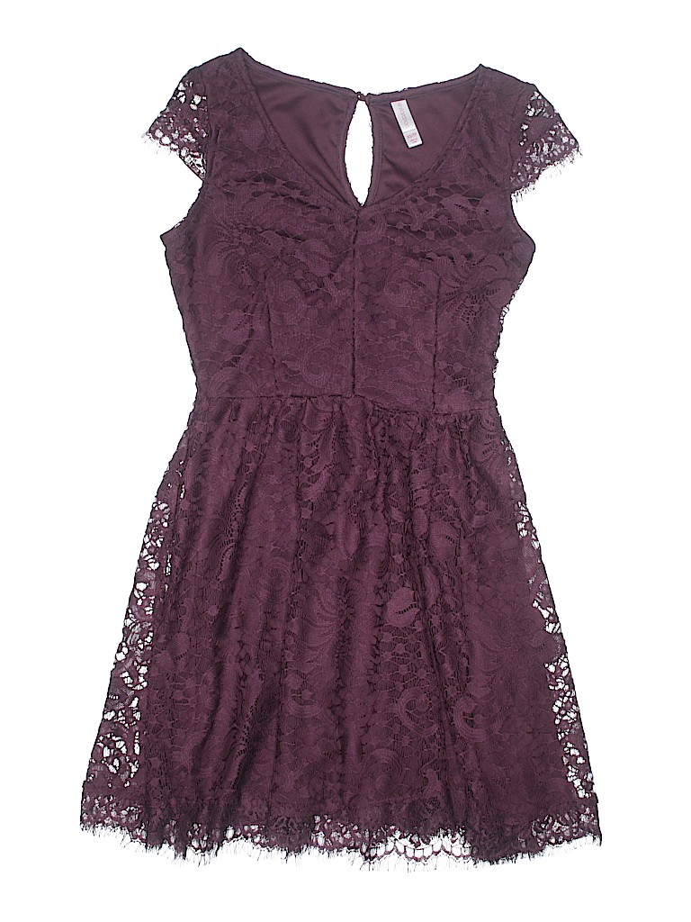 Xhilaration 100% Polyester Purple Casual Dress Size XS - photo 1